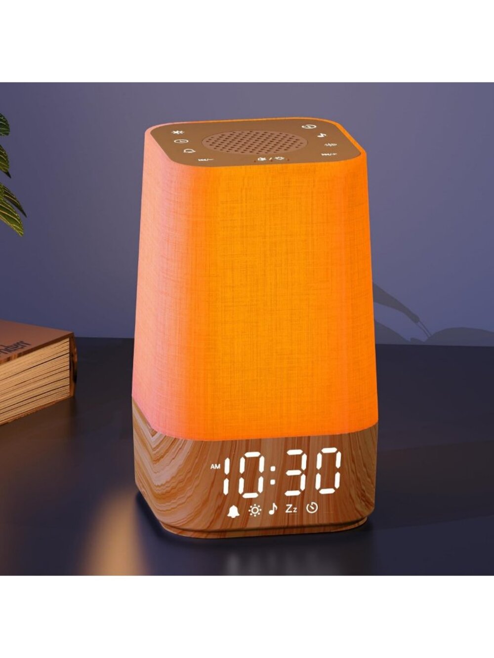 Nature Sound Sunrise Alarm Clock with Gradual Light, Adjustable Brightness
